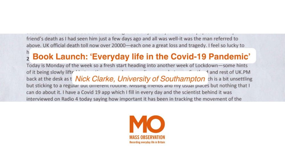 Book Launch for 'Everyday Life in the Covid-19 Pandemic' by Nick Clarke