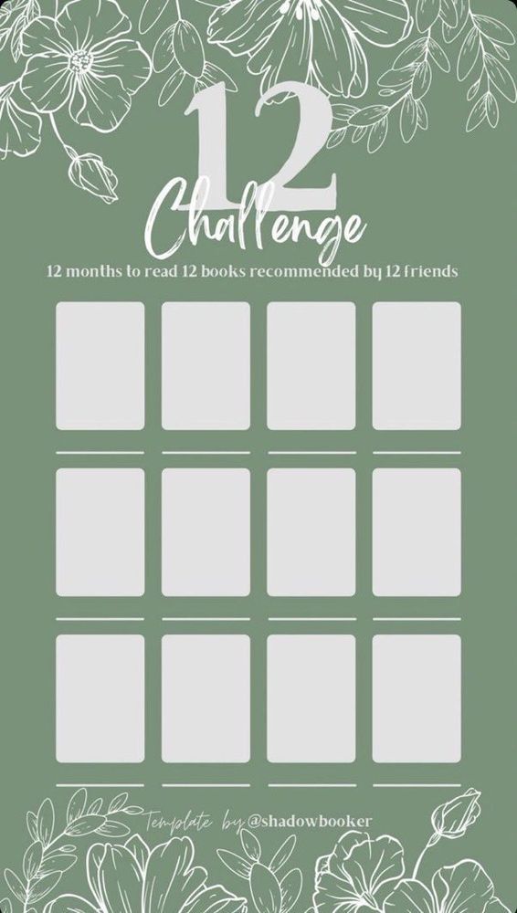 Imagen con 12 huequitos para poner 12 recomendaciones, una cada mes