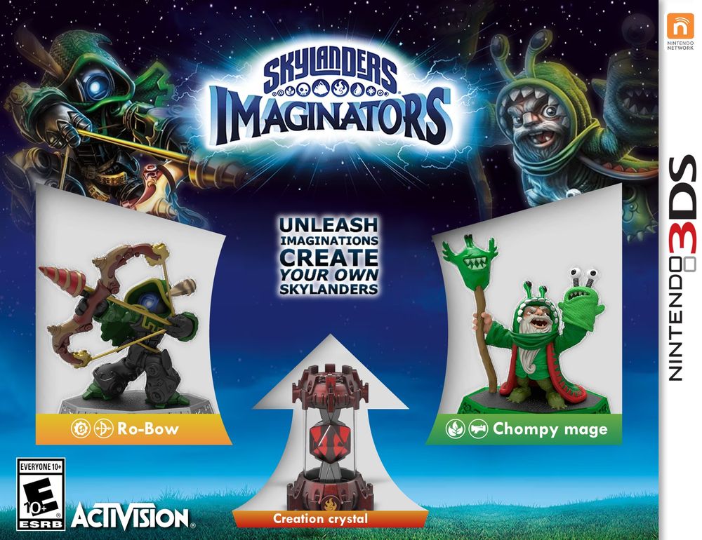 Skylanders Imaginators (2016), depicted as if it got a release for the Nintendo 3DS family of systems.