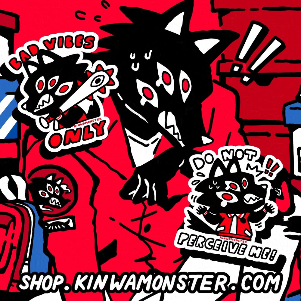 BIG BAD Wolf surrounded by boxes of shoes and belongings.