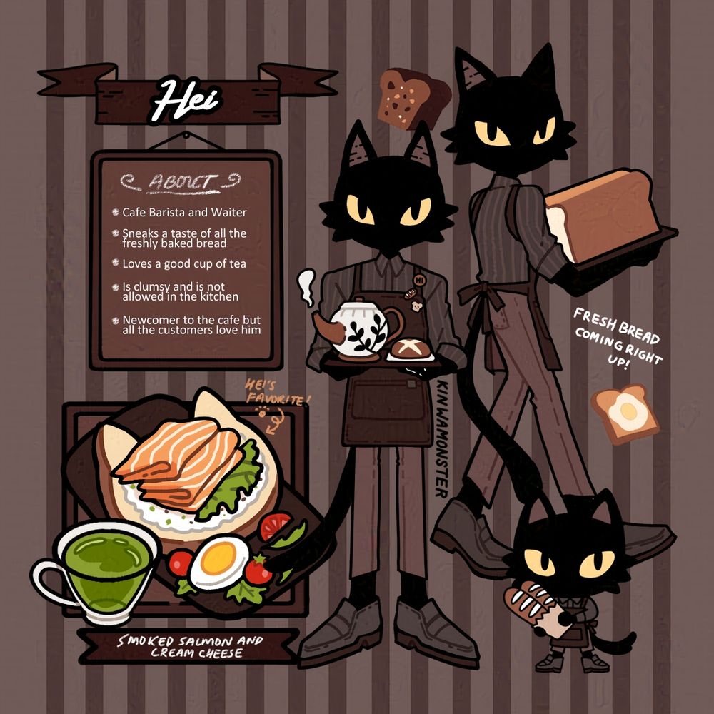 Hei the black cat character intro page!