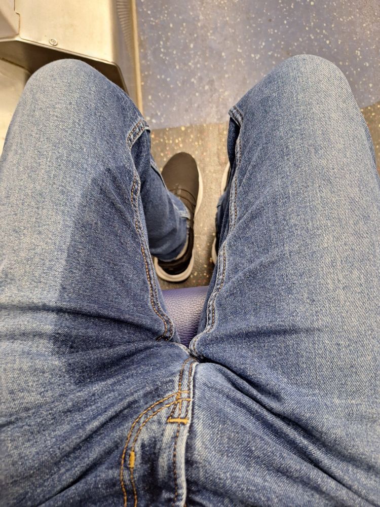 Logasaurus with a big wet spot on his jeans