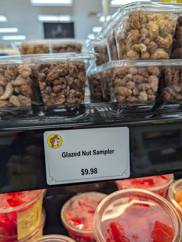 description of food as "Glazed nut sampler"