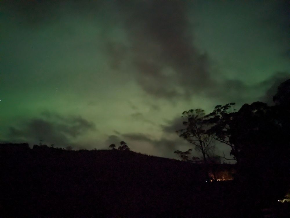 Green yellow aurora
