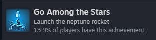A steam achievement for Subnautica. "Go Among the Stars". It's for completing the game and launching the neptune rocket. 13.9% of players have this achievement. 