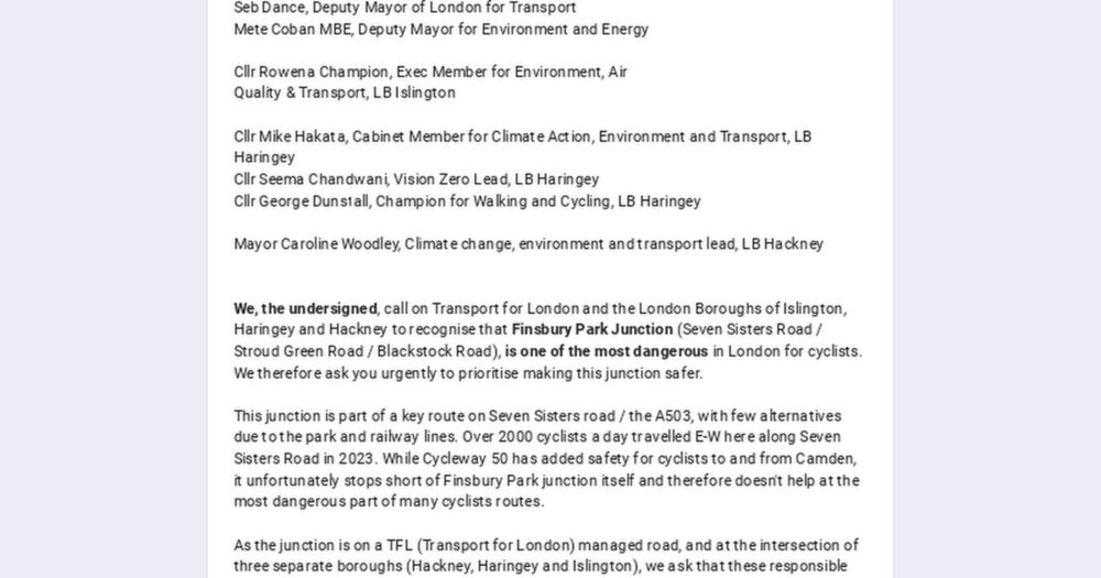 Finsbury Park Junction Petition