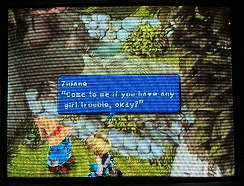 Final Fantasy IX on a CRT TV
