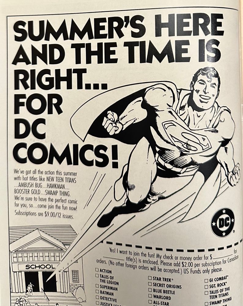 DC ad in Man of Steel issue 2 (1986)
