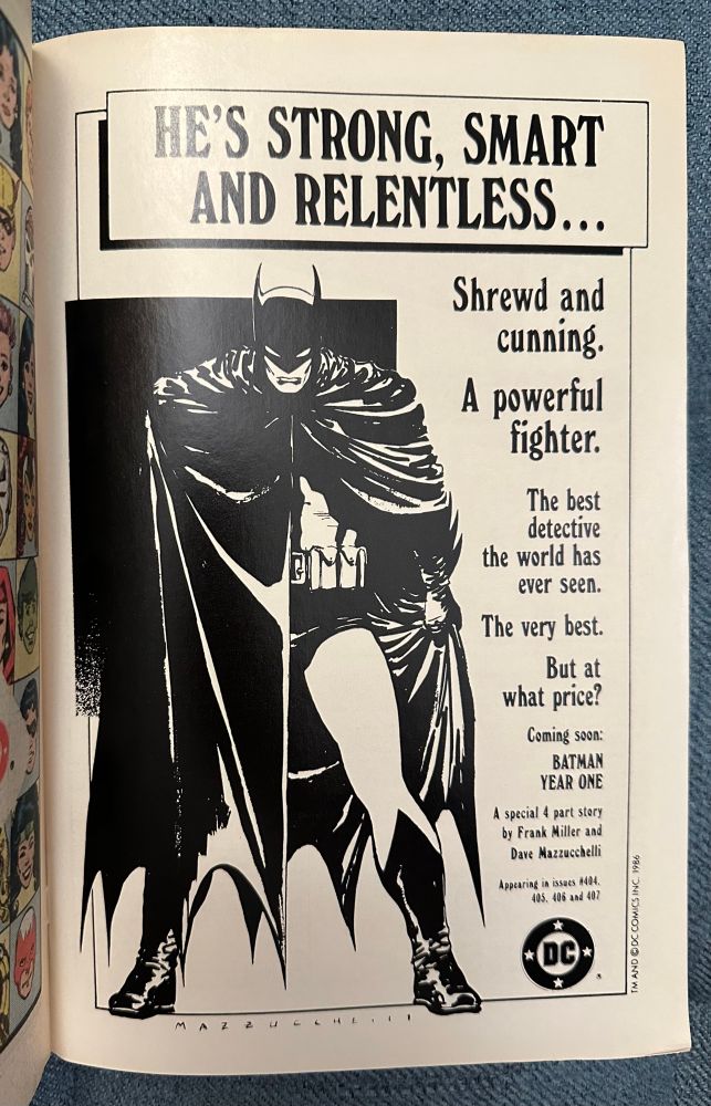 Batman Year One ad in Man of Steel issue 3 (1986)