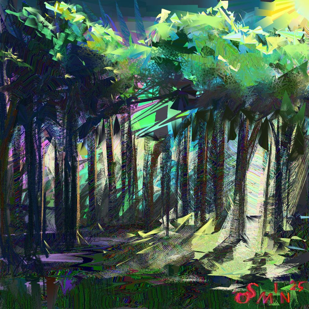 forest clearing, with some deliberate raw spaces
