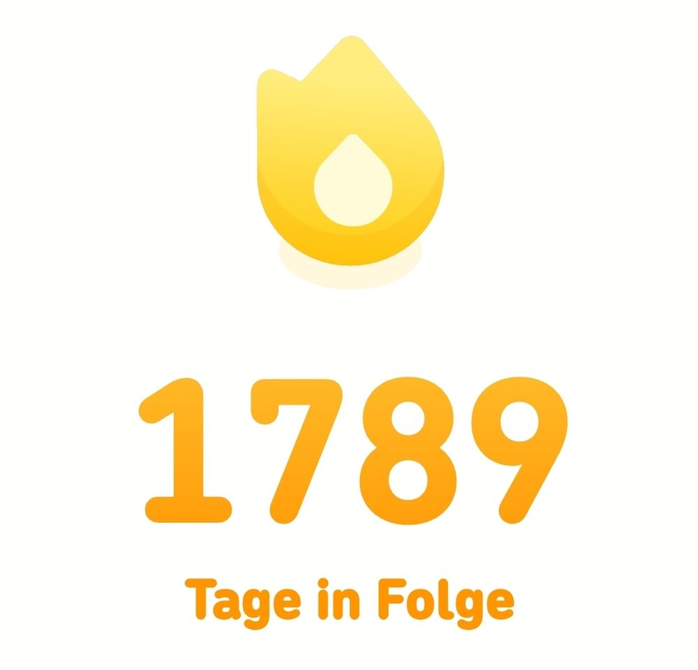 Duolingo 1789 streak