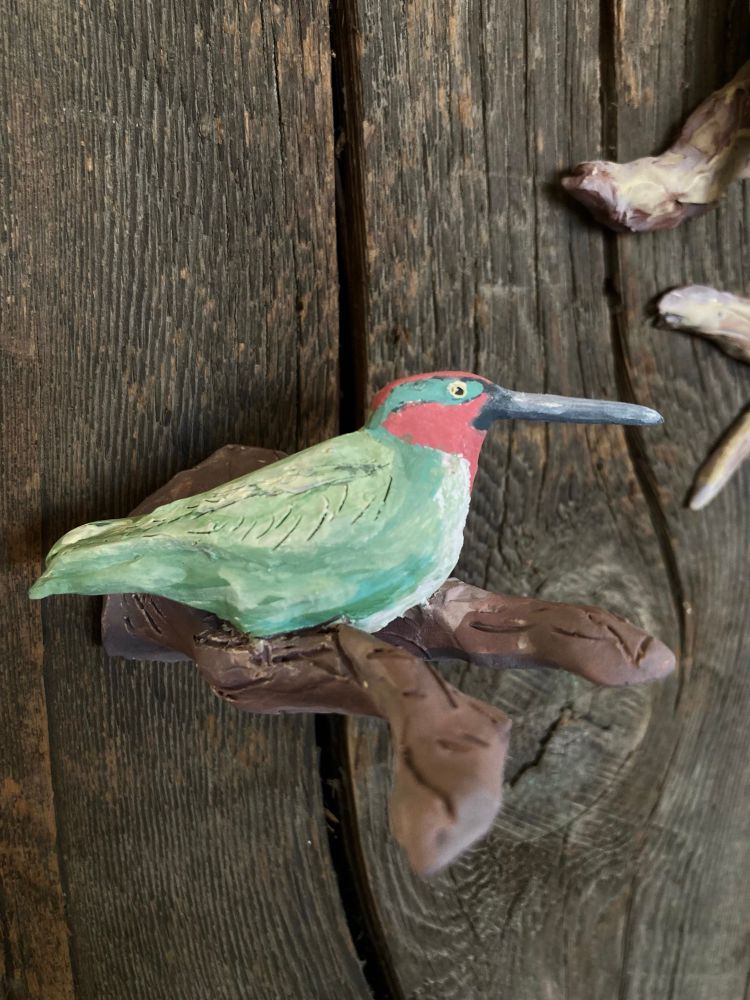 Porcelain hummingbird in progress 