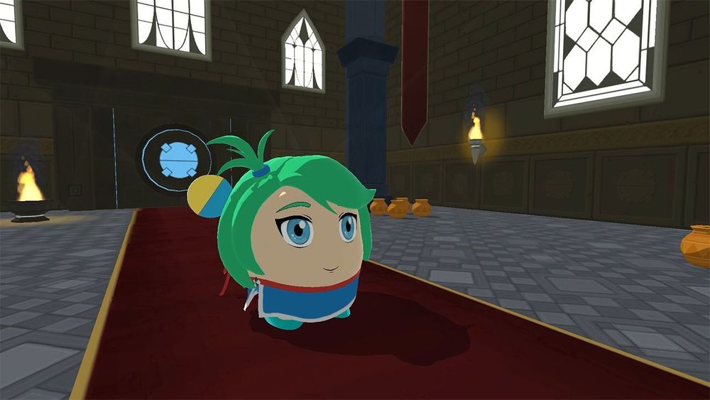 Elia is looking forward at the Timeless Sanctuary's entrance, curious about what may await her.