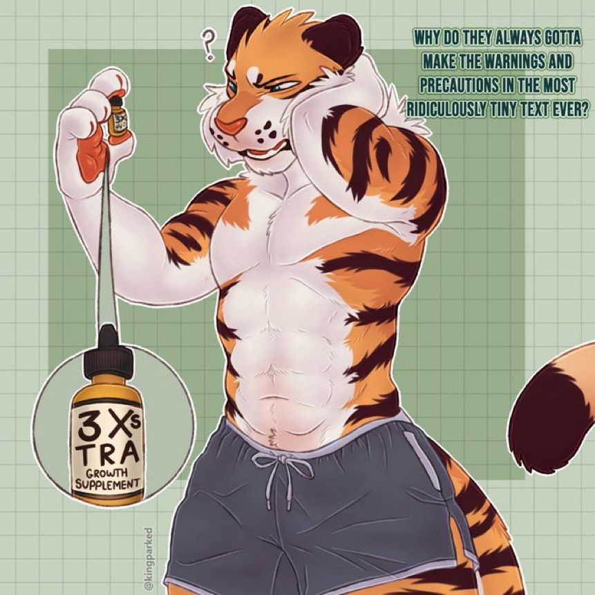 Rowan struggling to read a little vitamin bottle labeled “3 Xs tra Growth Supplement”