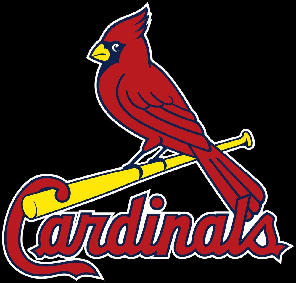 St Louis Cardinals logo

A red bird standing on a baseball bat with the word Cardinals written underneath