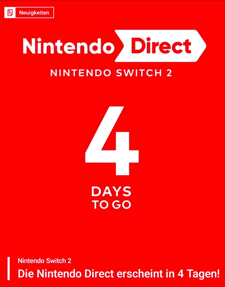 4 days till Nintendo Switch 2 direct!!