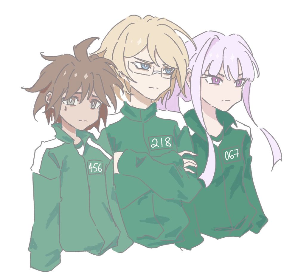 makoto byakuya and kyoko as gihun sangwoo and sae byeok