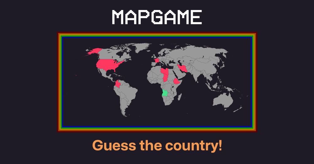 MapGame - Guess the hidden country