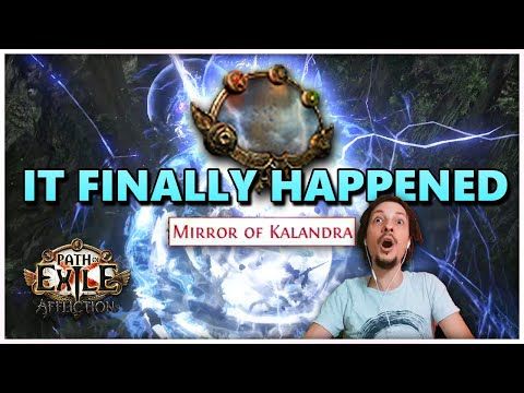 Empyrean (Youtuber) looting a Mirror of Kalandra, the rarest drop in Path of Exile