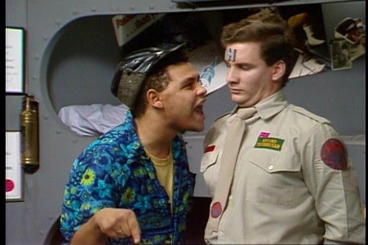 Lister and Rimmer from Red Dwarf