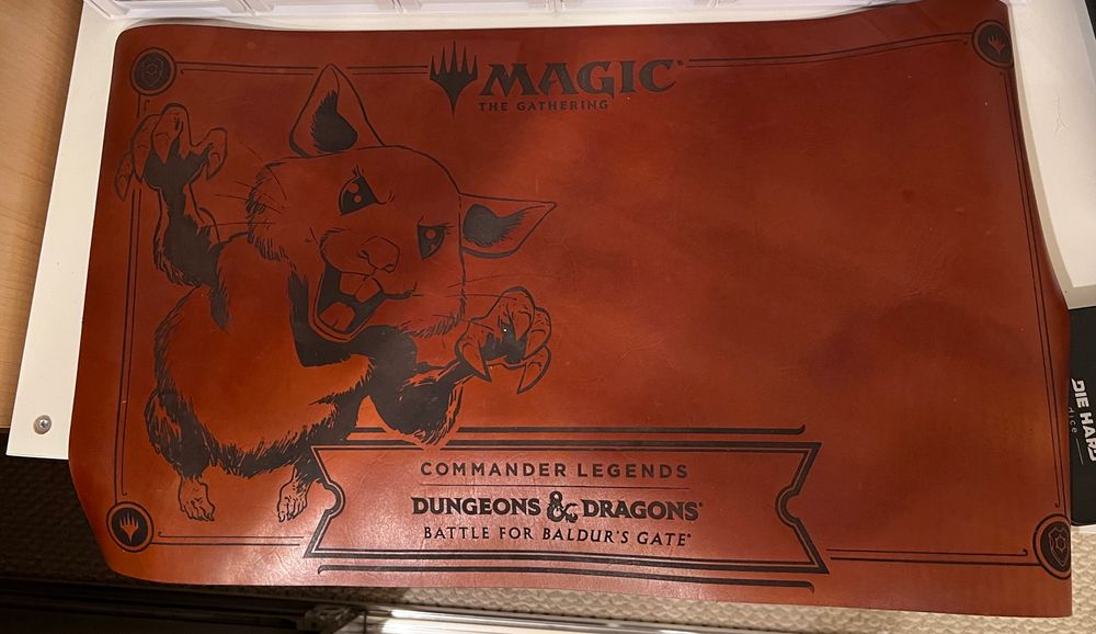 Extremely limited edition Baldur’s Gate leather playmat, best offer