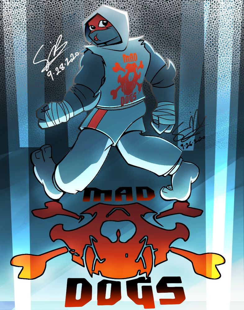 Dichromatic fanart of Raphael from Rise of the TMNT