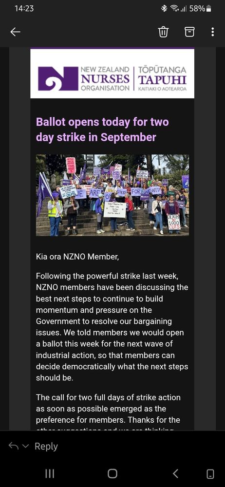 NZNO balloting for two more strike days