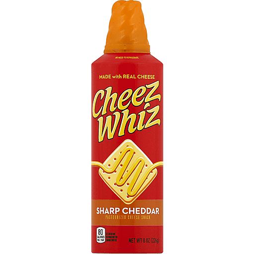 A can of… I don’t know. Industrial sealant? Expanding loft insulation? It says cheese whizz, anyway.