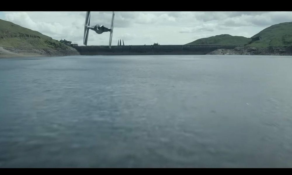 A Tie fighter over Cruachan Dam in Argyll & Bute, Scotland.