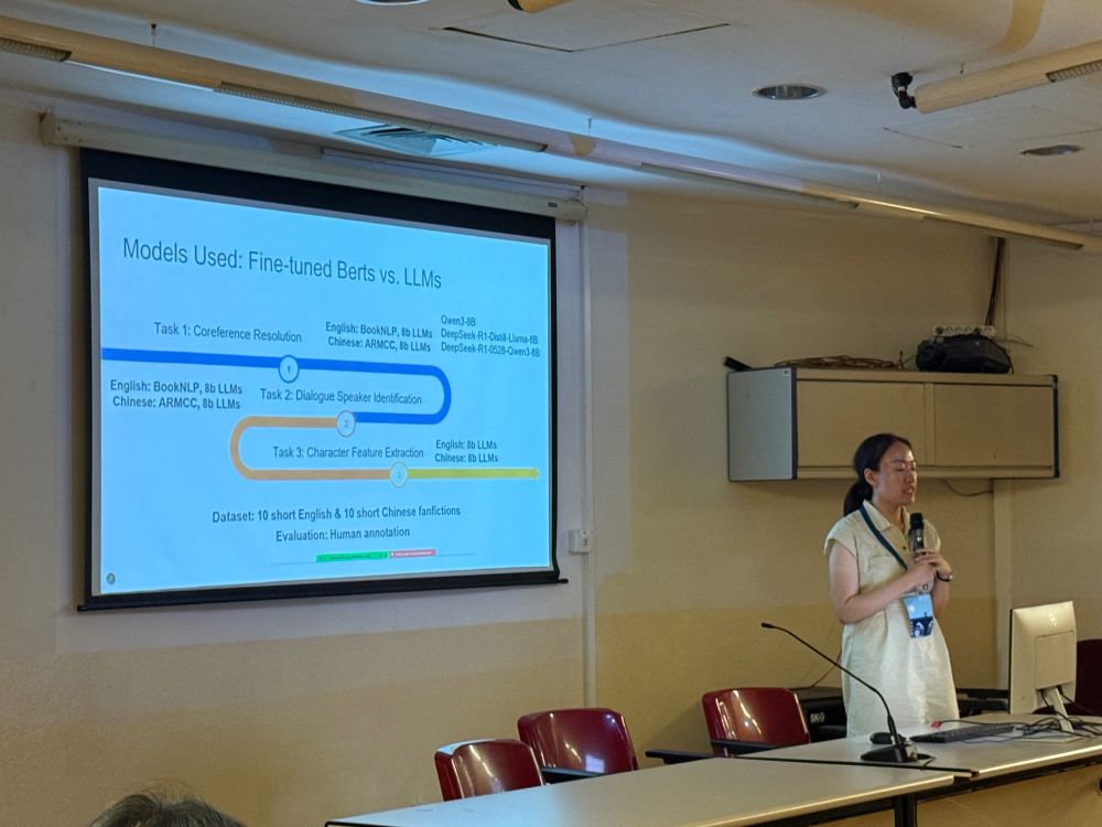 Xiaoyan Yang presenting their pipeline at DH2025