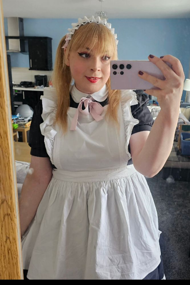 Mirror Selfie of myself wearing my maid clothes