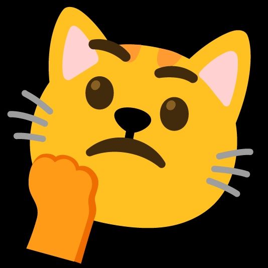 Cat thinking emoji