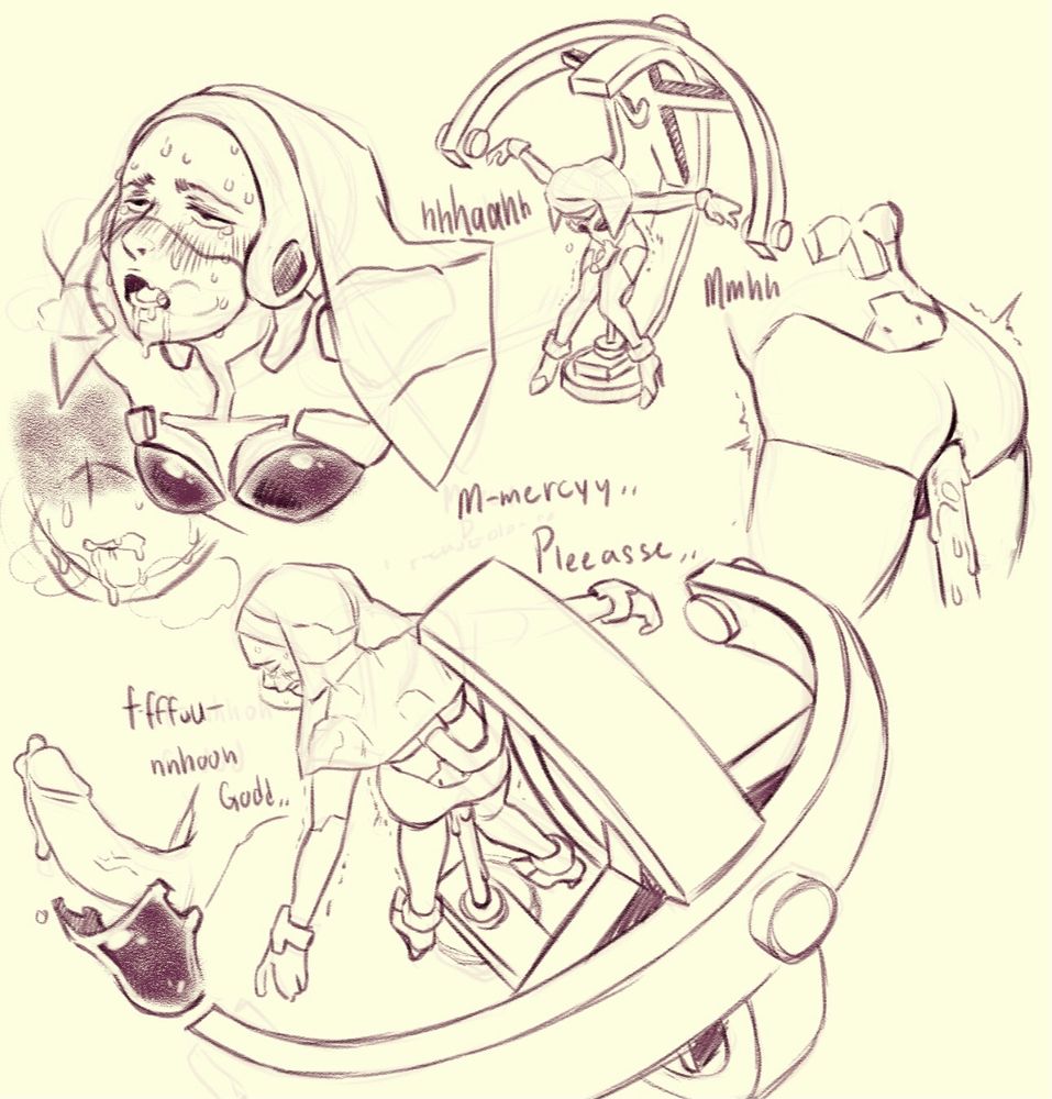 Buncha doodles of space nun being desperate for relief. Again, idk whats happening here, it’s mostly feeling out tone & such