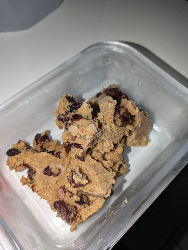 A poorly conceived Peanut and Craisin "brittle"