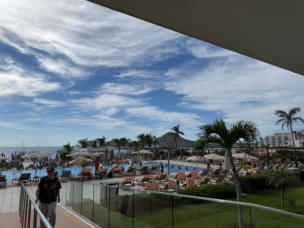 A pool in front of the ocean in Los Cabos 