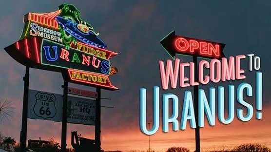 Uranus Fudge Factory signs