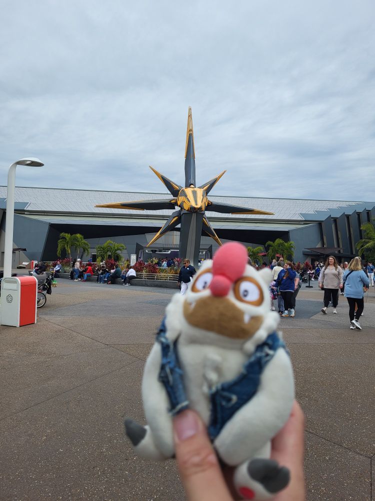 Vigoroth at the Nova Squadron space ship during the day.