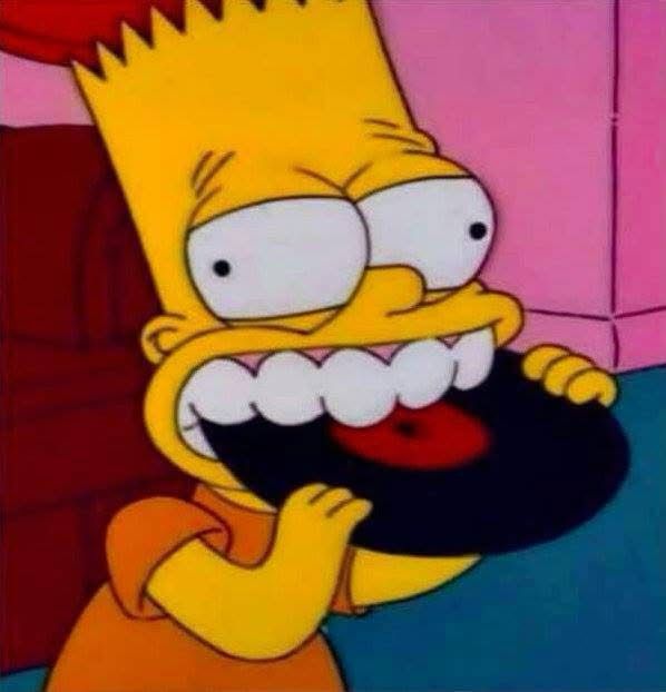 bart simpson chomp the vinyl yum yum