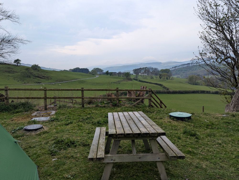 Campsite just outside Machynlleth 