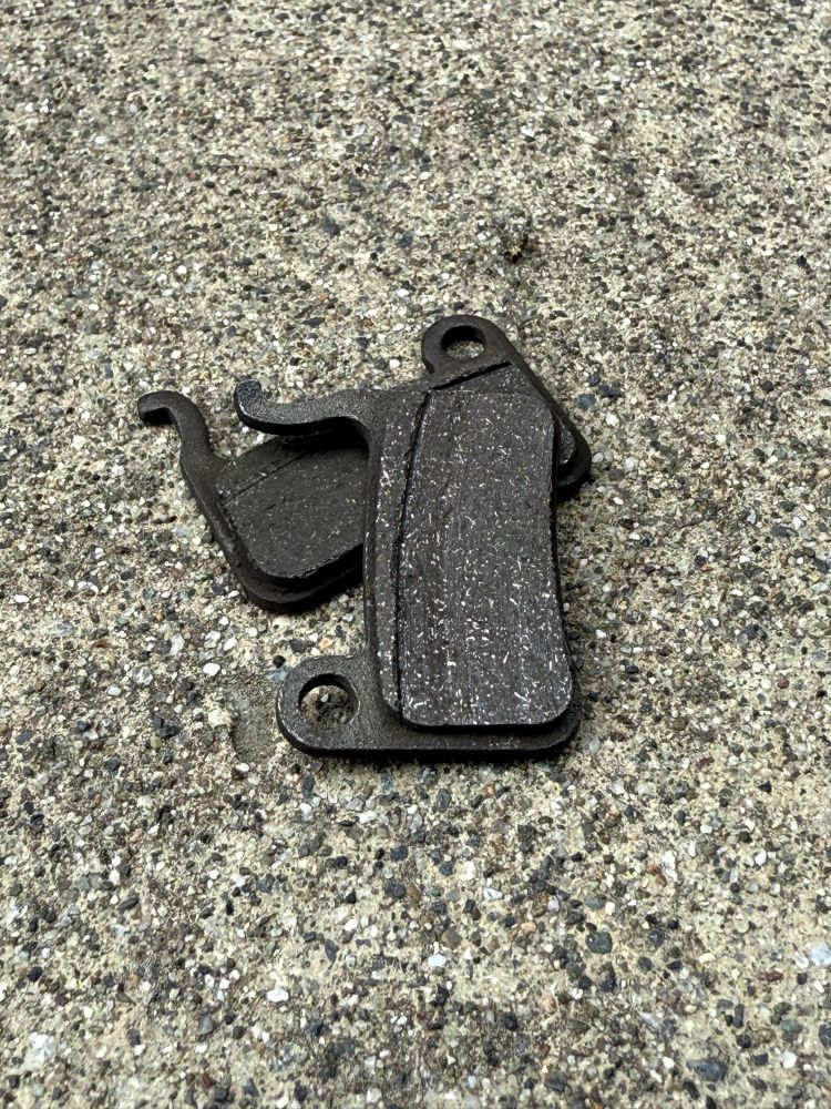Worn out brake pads that had put this negligent biker in hot spots.