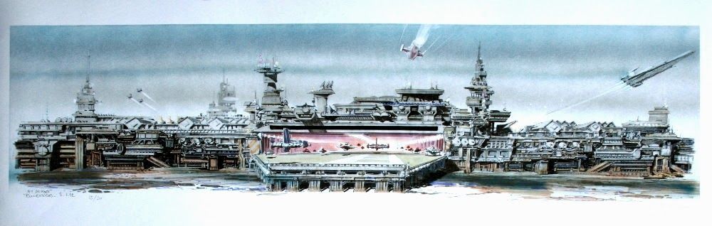New York spaceport, art by Jean-Claude Mézières