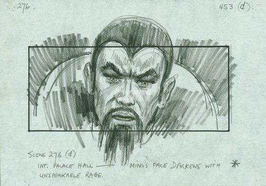 Flash Gordon storyboard by Mentor Huebner

