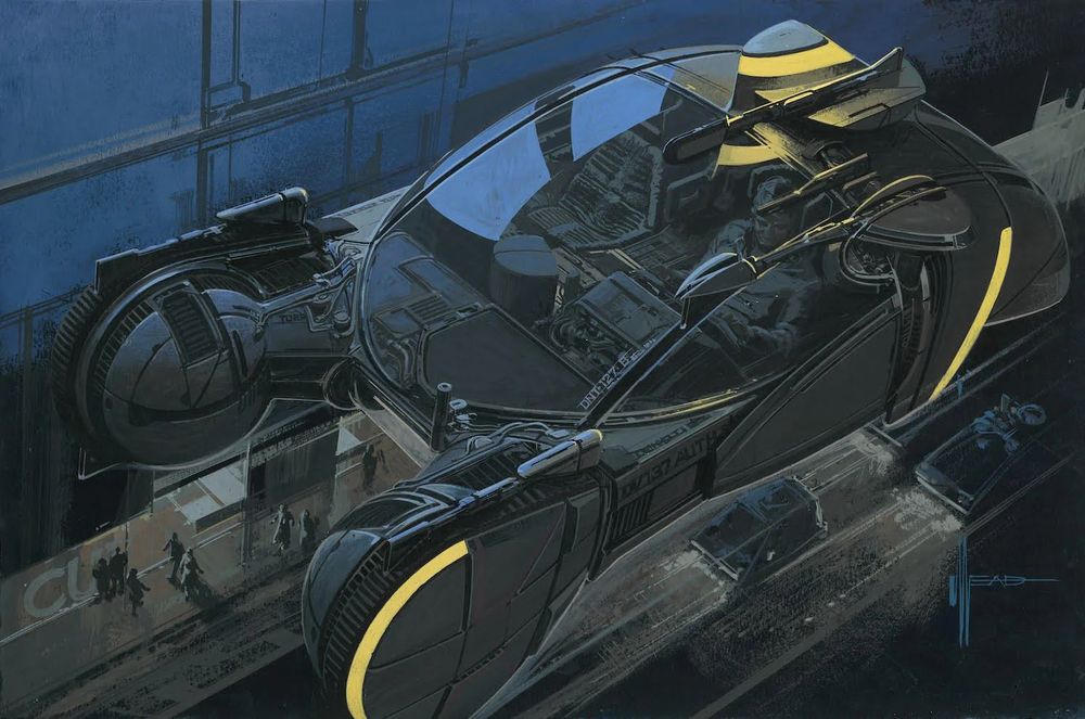 Police Spinner, art by Syd Mead