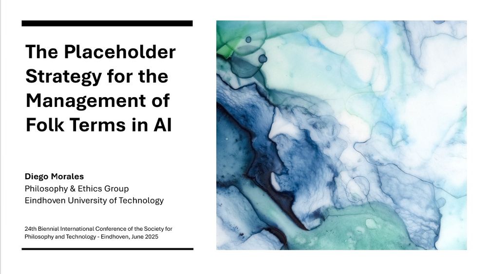 Title slide for presentation on a management strategy for folk terms in AI
