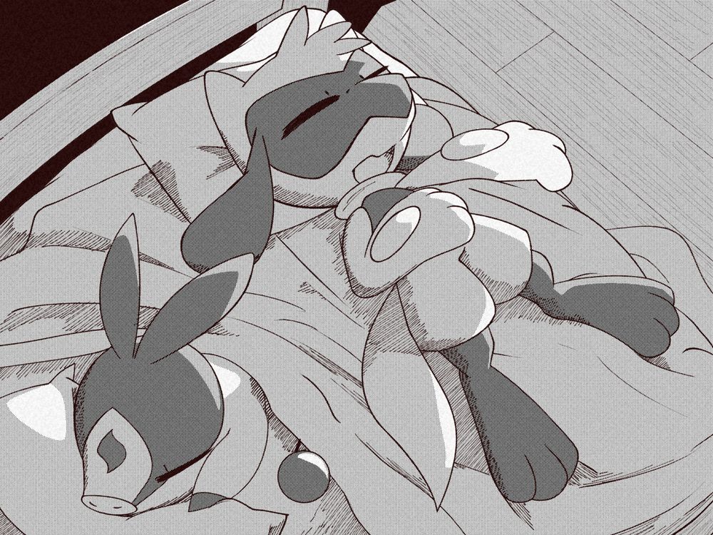 Two innocent kiddos sleep away the night, in perfect comfort with each other's presence.