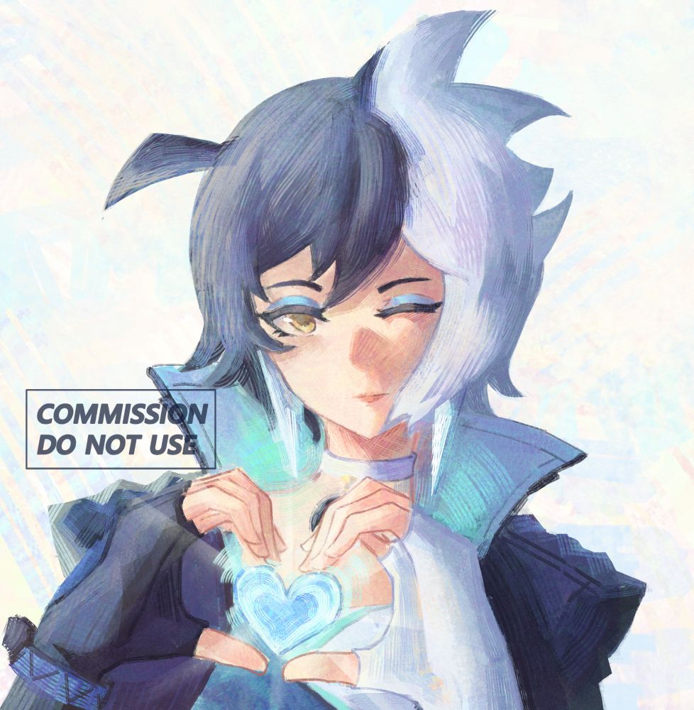 Rekawaii as luna snow making heart emote with her hands