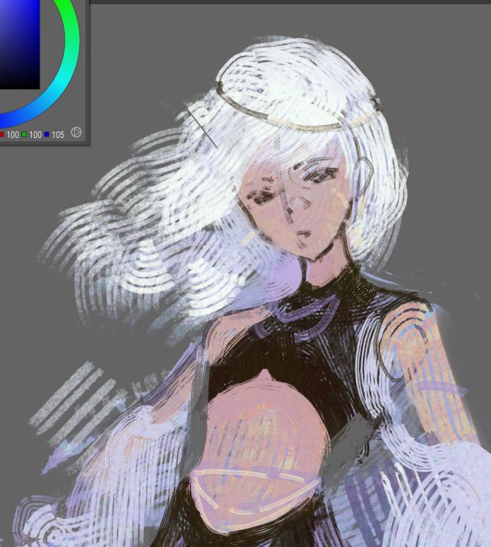 wip of character concept art
