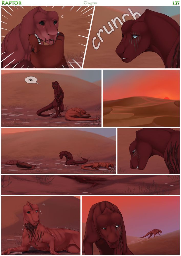 comic page raptor dino dinosaur by elenpanter