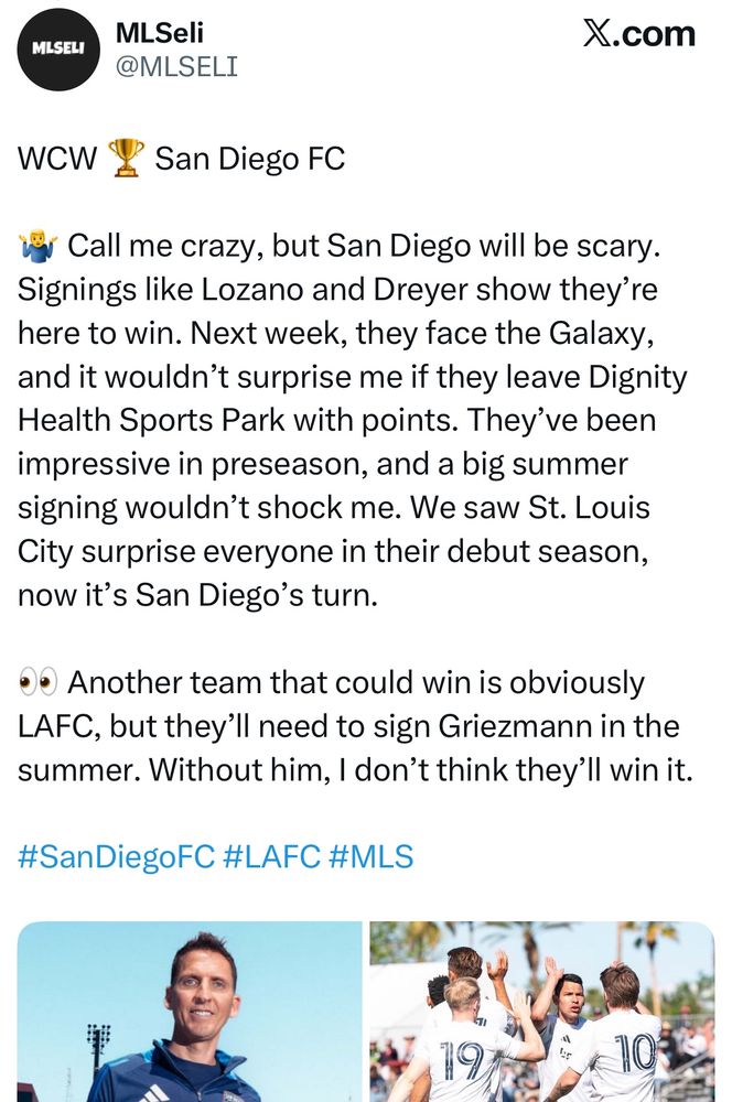 San Diego Western Conference winner prediction