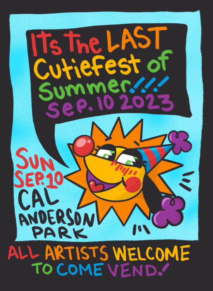 a poster that I made for advertising the last cutiefest of the 2023 season